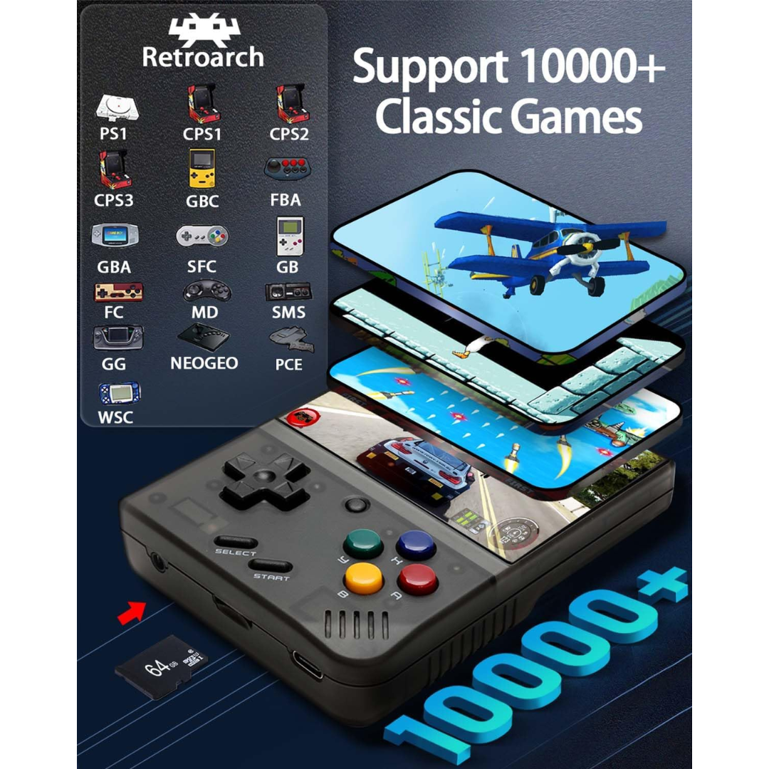 Portable 64GB Retro Gaming Console With 15.000 Games
